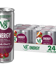 V8 Energy Black Cherry Juice Energy Drink 8 fl oz Can 24 Pack