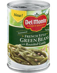 Del Monte Seasoned French Style Green Beans with Garlic 145oz Can Pack of 6