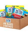 NutriGrain Soft Baked Breakfast Bars Kids Snacks Whole Grain Value Pack Variety Pack 3 Boxes 48 Bars