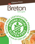 Dare Breton Gluten Free Crackers Herb and Garlic 476 oz Box Pack of 6  Healthy Gluten Free Snacks with No Artificial Colors or Flavors  Made with Tapioca Flour and Green Lentil Flour