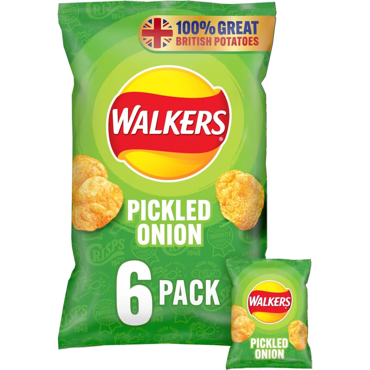 Walkers Pickled onion 6 pack - 25g