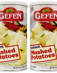 Gefen Instant Idaho Mashed Potatoes 10oz 2 Pack  Resealable Canister  Dairy Free  Gluten Free  No MSG