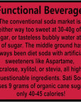 Sati Soda  Organic  Functional 12 Pack  4045 Calories Only 9 Grams of Organic Cane Sugar AllNatural Ingredients with Benefits