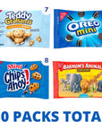 Nabisco Team Favorites Variety Pack OREO Mini CHIPS AHOY Mini Teddy Grahams Honey  Barnums Animal Crackers 30 Snack Packs