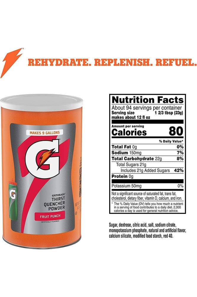 Gatorade Thirst Quencher Powder, Fruit Punch, 76.5 oz