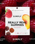 Simply Really Real Gummies  Made with Real Fruit  Peach and Raspberry  53 oz Pack of 2  No Cane Sugar  Gluten Free  Kosher