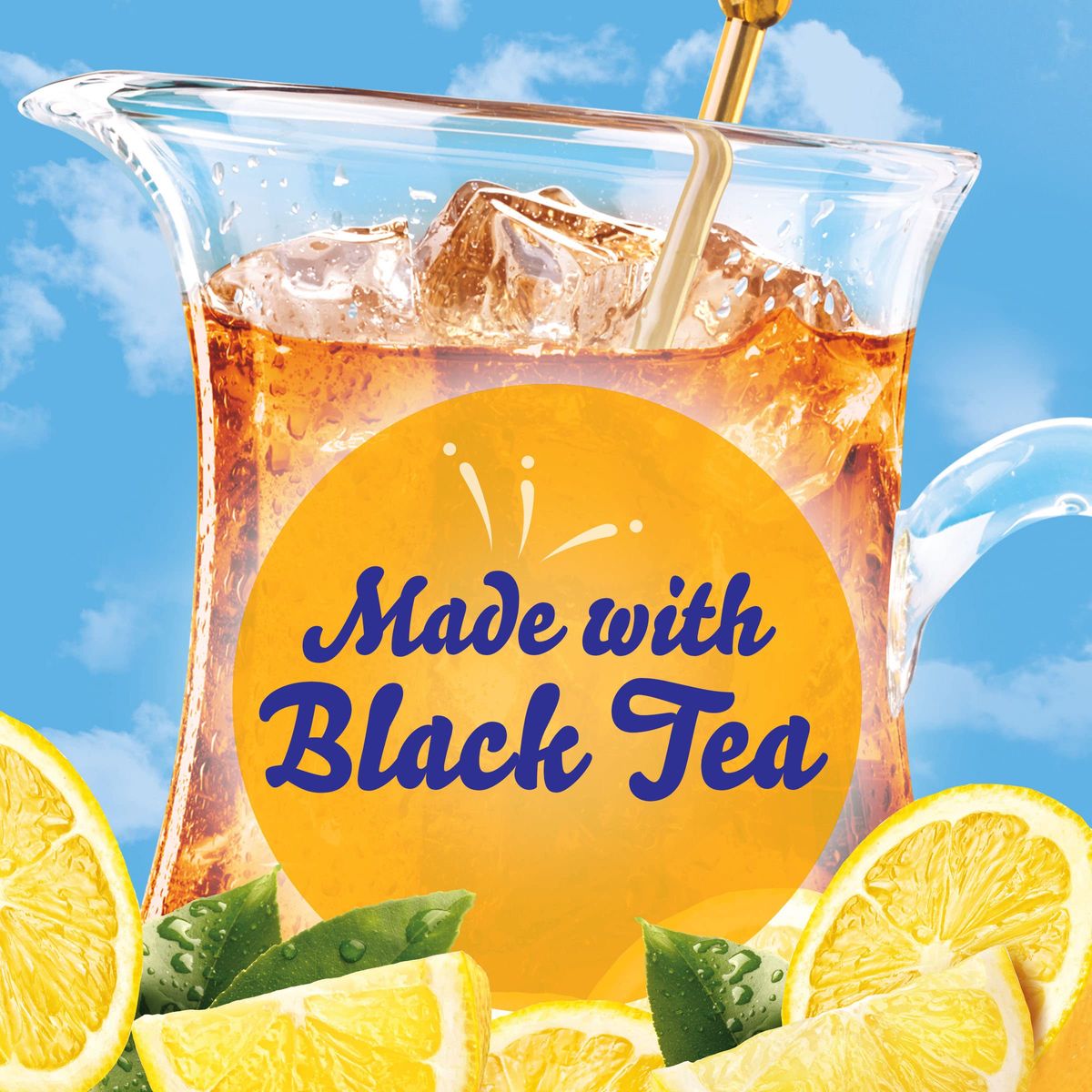 Crystal Light SugarFree Decaffeinated Lemon Iced Tea Naturally Flavored Powdered Drink Mix 4 Count Pitcher Packets