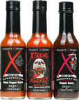 Elijah's Xtreme Trio Hottest Hot Sauce Gift Sets Includes Xtreme Regret Carolina Reaper Hot Sauce, Ghost Pepper Sauce & Sweet Reaper Hot Sauces