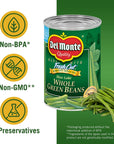 Del Monte Canned Whole Green Beans 145 Ounce Pack of 12