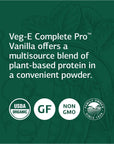 Standard Process Veg-E Complete Pro Vanilla - Whole Food Nail Health, Hair Health and Skin Health with Pumpkin Seed Protein Powder and Sesame Seed - 22 oz