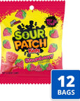 SOUR PATCH KIDS Strawberry Soft  Chewy Candy 12  36 oz Bags