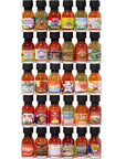 Thoughtfully Gifts, Hot Sauce Flavors of the World Variety Pack, Inspired from Journeys Across the Globe, Flavors Include Thai Pepper Sauce, Baja Heat Mango, Costa Rica Lava Heat, and More, Pack of 30