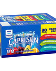 Capri Sun Fruit Punch Strawberry Kiwi  Pacific Cooler Naturally Flavored Kids Juice Drink Blend Variety Pack 30 ct Box 6 fl oz Pouches