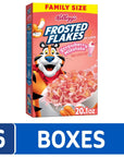 Kelloggs Frosted Flakes Breakfast Cereal Kids Cereal Family Breakfast Family Size Strawberry Milkshake 6 Boxes