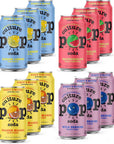 Culture Pop Sparkling Probiotic Soda  40 Calories per can Vegan NonGMO  12 Fl Oz Cans 4 Flavor Variety Pack of 12