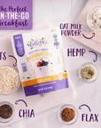 Organic Overnight Oats with Chia Flax  Hemp GlutenFree Oatmeal with 7g of Protein 12oz Bag