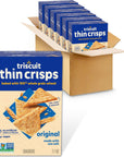 Triscuit Thin Crisps Original Whole Grain Wheat Crackers Vegan Crackers 6  71 oz Boxes