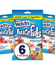 Welch's Juicefuls Juicy Fruit Snacks, Mixed Fruit, Fruit Gushers, Gluten Free, 4 Oz Sharing Size Bags (Pack of 6)