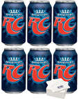 RC Cola Royal Crown Cola 12oz Cans Pack of 6 with Bay Area Marketplace Napkins