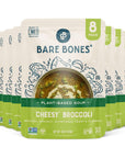 Bare Bones Ready-to-Eat Plant Based Soup, Cheesy" Broccoli, 10 oz., Pack of 8, Non-GMO, Certified Vegan & Gluten Free, Ready to Eat in 90 Seconds