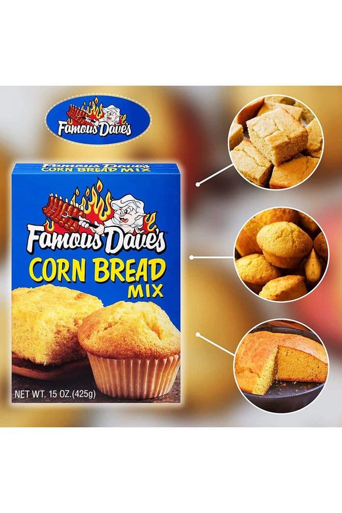 Famous Dave&#39;s Original Corn Bread Mix, 15 Ounce, Pack of 4