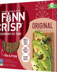 Finn Crisps Original Rye Crispbread 7oz  Thin Crispy Rye Flatbread Crackers  Multipack of Authentic Finnish Sourdough Crispbread  Whole Grain Rye Crackers 2 Boxes x 7oz