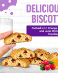 Cooper Street Cookies Twice Baked Italian Style Biscotti  Biscotti Cookie Biscuits in Delicious Orange Cranberry Flavor  Crispy Light and Healthy Cookies  Peanut  Dairy Free  20oz  2 Pack