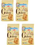 Mulino Bianco Galletti shortbread with sugar granules  123 Oz 350g Pack of 4 Italian Import