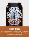 Dr Browns Draft Style Root Beer Soda  A New York Original  24 Cans Kosher Gourmet Soda Pop  Root Beer Craft Soda  24 x 12 oz Cans