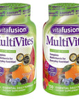 Vitafusion MultiVites Gummies Vitamins for Adults Berry, Peach and Orange - 150 ct, Pack of 2