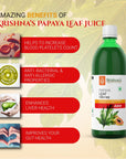 Krishnas Papaya Leaf Juice  1000 ml  Fresh Papaya Leaves Helps to boost platelets count