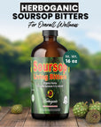 Herboganic Soursop Bitters Liquid  Natural Living Bitters for overall wellness 16 OZ  Soursop Bitters