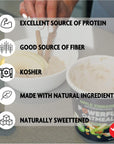 Powerful Nutrition Instant Protein Oatmeal Cups, Apple Cinnamon, 6 Pack, 20g of Protein, 4g of Fiber, Kosher, Natural Ingredients, Power Up Your Day with an Instant Breakfast