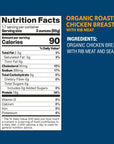 Wild Planet Organic Roasted Chicken Breast With Rib Meat Skinless and Boneless Sea Salt Free Range NonGMO Gluten Free Keto and Paleo 5 Ounce Single UnitCan