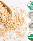 Organic Oatmeal Regular Rolled Oats  Old Fashioned Oat Bulk 48 lb Be Still Farms  100 Whole Grain  High in Fiber  Protein  USA Grown  USDA Certified  Vegan  NonGMO  SugarFree