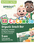 CoComelon Sprout Organic Baby Food, Toddler Snacks, Bananas, Peas and Carrots Snack Bar (6 pack)