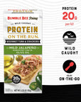 Bumble Bee Prime Protein on the Run Tuna Snack Kit Pack of 12  Gourmet Tuna Marinated in Olive Oil  Mild Jalapeno with Crackers and Serving Utensil  20g of Protein Per Serving