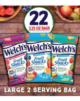 Welch's Fruit Snacks, Variety Pack with Mixed Fruit, Island Fruits & Berries 'n Cherries, Gluten Free, 2.25 oz Bags (Pack of 22)