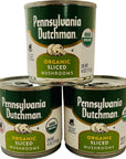 Pennsylvania Dutchman Canned Mushrooms  Organic Sliced Mushrooms  Three 4 oz Cans