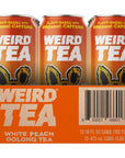 Drink Weird Organic White Peach Oolong Tea  Functional Beverage Organic GlutenFree Vegan Refreshing Natural Caffeine Amazing Antioxidants Clean Energy Alternative Drink16 Fl Oz Pack of 12