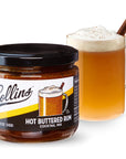 Collins Hot Buttered Rum Mix Made With Brown Sugar and Butter with Vanilla and Rum Flavors Hot Cocktail Recipe Ingredient Bartender Mixer Drinking Gifts Home Cocktail bar 12 fl oz