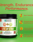 Zhou Nutrition Lite Up Xtra, Vegan Pre Workout Powder with Caffeine, Clean Energy Sourced from Green Tea, Nitric Oxide Booster, Gluten and Sugar Free, Non GMO, Cherry Limeade, 7.5 Oz