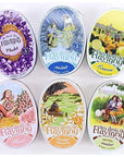 Les Anis De Flavigny Mints 6Flavor Variety One 175 oz Tin Each of Original Anise Orange Blossom Rose Violet Lemon and Mint Pack of 6