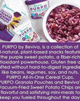 Beviva's PURPO Granola: Vegan, gluten-free, prebiotic inulin, purple sweet potato, fruit, high fibre and low sugar, healthy snacks, ice cream/yogurt toppings (1 Pack)