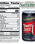 Vegetable Juice Beverage Sacramento Tomato Juice  Clamato Tomato Cocktail  No Added Sugar No High Fructose Corn Syrup Gluten Free and Vegan  72 Fl oz of BETRULIGHT Value Pack of 6 Sacramento Tomato Juice