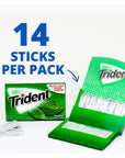 Trident Spearmint Sugar Free Gum Spearmint Gum 12 Packs of 14 Pieces 168 Total Pieces