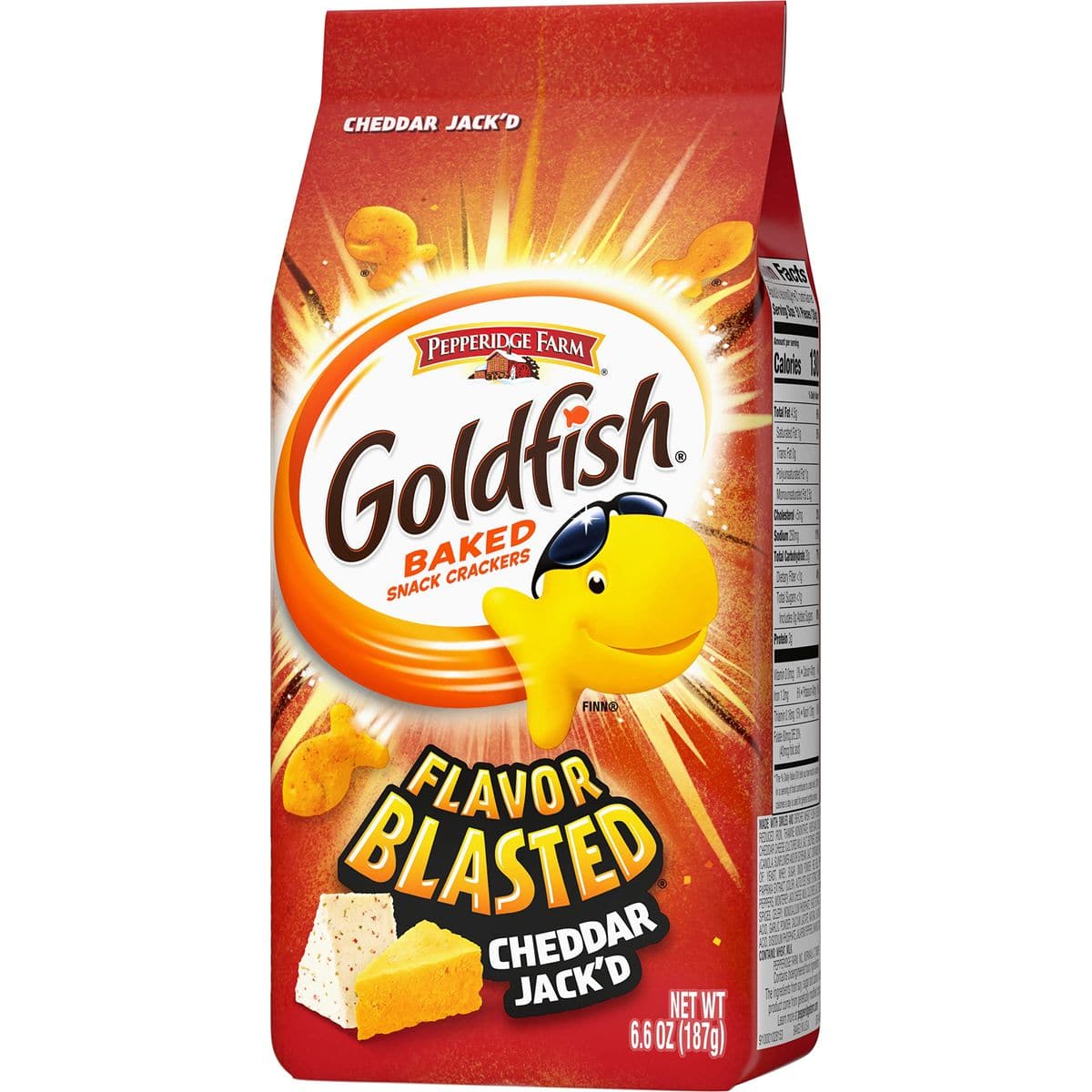 Goldfish Flavor Blasted Cheddar Jackd Crackers Snack Crackers 66 oz bag