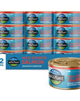 Wild Planet Wild Sockeye Salmon Skinless  Boneless Canned Salmon Sustainably Caught NonGMO Kosher 6 Ounce Pack of 12