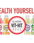 VIT HIT Naturally Sweetened LowCalorie Drink with Tea Juice Water and a Hit of Vitamins IMMUNITEA 169 Ounce Pack of 12