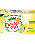 Canada Dry Lemon Lime Sparkling Seltzer Water 12 Fluid Ounce Can 8 Count